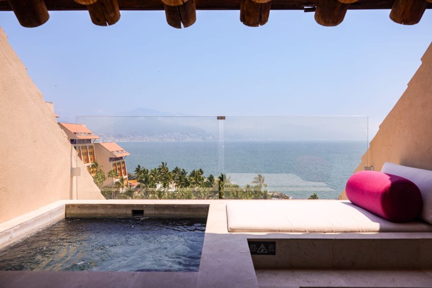 The plunge pool and balcony in a Westin Playa Vallarta Sky Pool Junior Suite