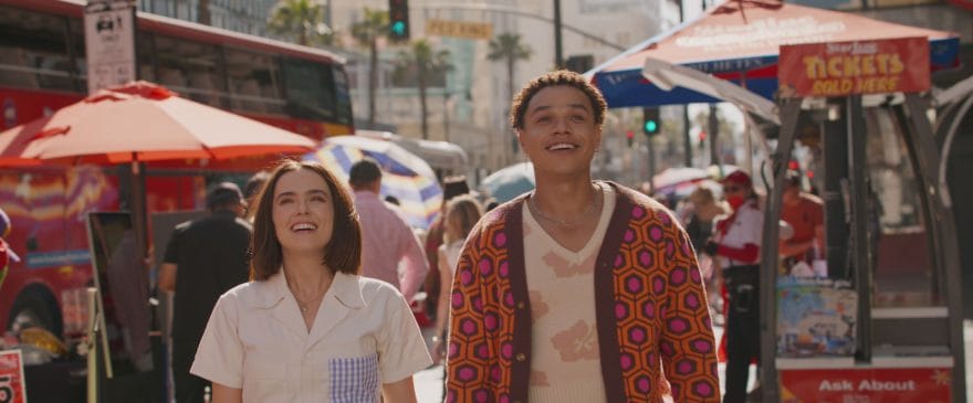Zoey Deutch as Gail Daughtry and Miles Gutierrez-Riley as Otto